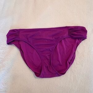 Athleta Purple Bikini Bottom with Ruched Sides and Classic Cut